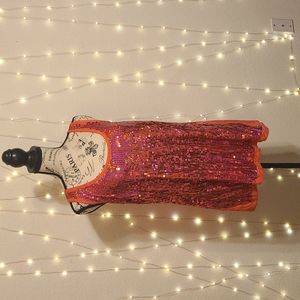 Plus size 3x pink sequined tank